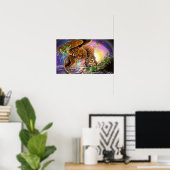 Dusk Hunter Flying Cat Poster (Thuiskantoor)
