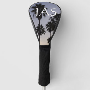 Dusk met Palm Trees Tropische Scene Golfheadcover