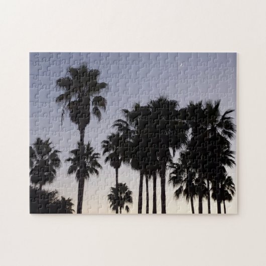 Dusk met Palm Trees Tropische Scene Legpuzzel (Horizontaal)