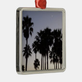 Dusk met Palm Trees Tropische Scene Metalen Ornament (Rechts)