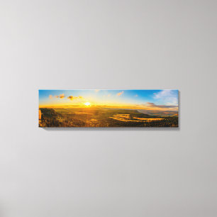 Dusk naar Dawn Hillside Uitzicht Panorama Print