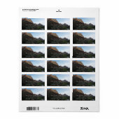 Dusk op Canyon Junction in Zion National Park Etiket (Full Sheet)