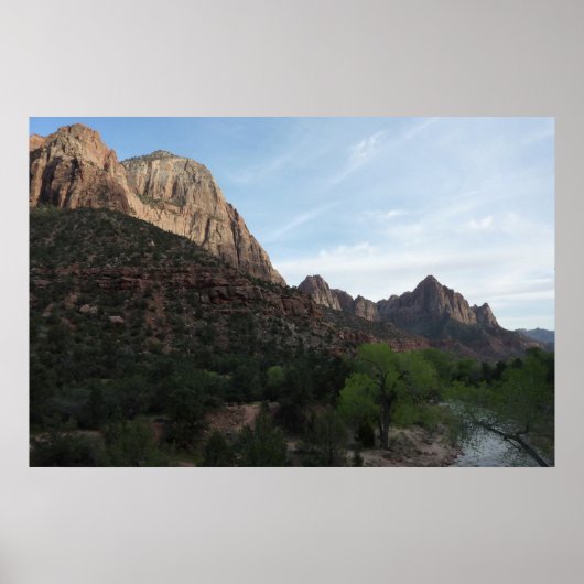 Dusk op Canyon Junction in Zion National Park Poster (Voorkant)