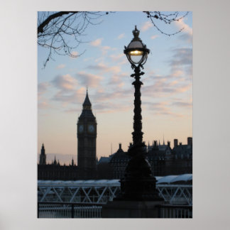 Dusk op de Theems Poster