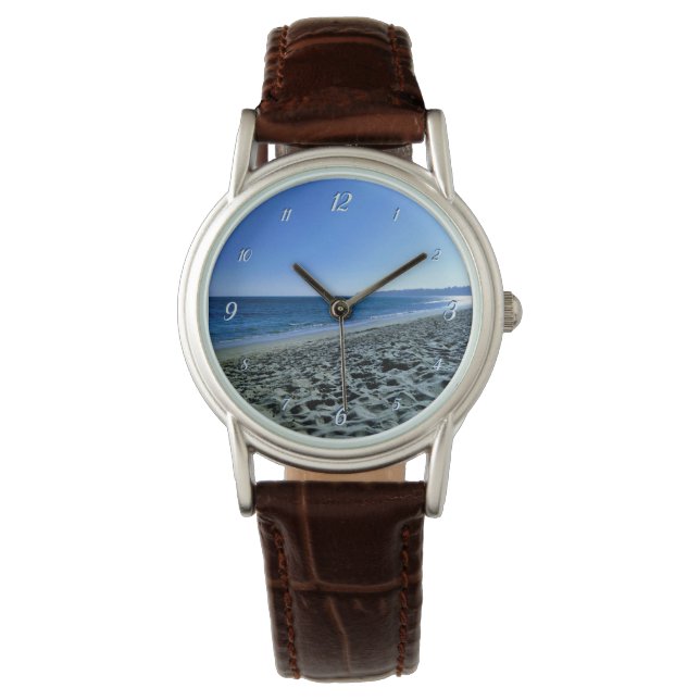 Dusk op Malibu Beach Horloge (Voorkant)