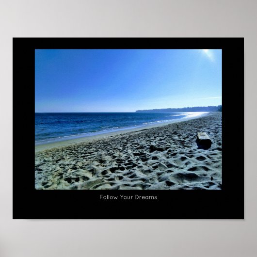 Dusk op Malibu Beach Inspirerend Quote Poster (Voorkant)