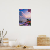 Dusk over Majestic Lake Poster (Keuken)