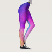 Dusk Stars Galaxy Space Roze Paarse schemering Leggings (Rechts)