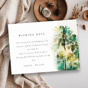Dusk Tropical Palm Trees Wedding Good Informatiekaartje