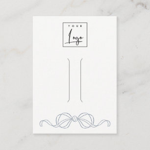 Dusky Blue Coquette Strikspeld Logo Display Visitekaartje