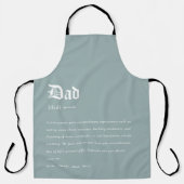 Dusky Blue Dad Dictionary Definition Custom Gift Schort (Voorkant)