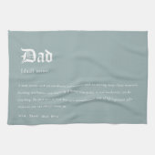 Dusky Blue Dad Dictionary Definition Custom Gift Theedoek (Horizontaal)
