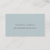 Dusky Blue Succulent Pumpkin Weddenwebsite Visitekaartje (Achterkant)