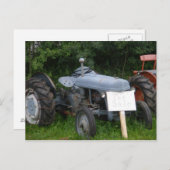  Dusky Blue Tractor Briefkaart (Voorkant / Achterkant)