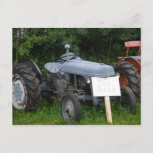  Dusky Blue Tractor Briefkaart