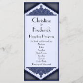 Dusky Blue Vintage, menu mariage et programme (Dos)