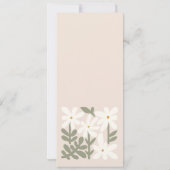 Dusky Blush Retro Minimal Floral Wedding Menu Kaar Kaart (Achterkant)
