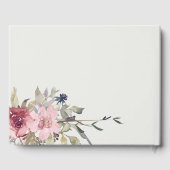 Dusky Blush Roze Wilde Bloem Bruiloft Gastenboek (Achterkant)