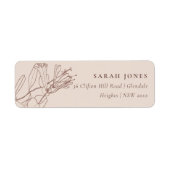 DUSKY BLUSH TERRACOTTA LINE DRAADLORAAL ADRES ETIKET (Voorkant)