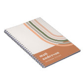 Dusky Bold Retro Regenboog Woestijn Chique Blush R Notitieboek (Rechterzijde)