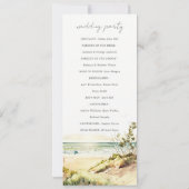 Dusky Coastal Beach Sun Seascape Wedding Programme (Dos)