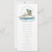 Dusky Cruise Ship Palm Seascape Wedding Programme (Dos)