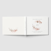 Dusky Fall Marsala Blush Bloemrijke Bruiloftsdouch Gastenboek (Volledig)