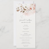Dusky Fall Marsala Blush Floral Wedding Programme (Devant)