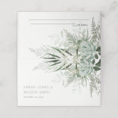 Dusky Green Leafy Fern Succulent Foliage Wedding (Buitenkant ongevouwen)