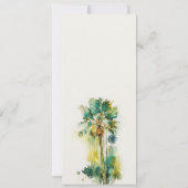 Dusky Green Tropical Waterverf Palm Trees Wedding Kaart (Achterkant)
