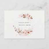 Dusky Herfst Marsala Bloemen Bruiloft QR Code RSVP Informatiekaartje (Achterkant)