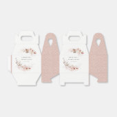 Dusky Herfst Marsala Blush Bloemen Krans Bruiloft Bedankdoosjes (Uitgevouwen)