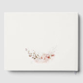 Dusky Herfst Marsala Blush Bloemen Krans Bruiloft Gastenboek (Achterkant)