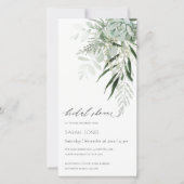 Dusky Leafy Fern Succulent Invitation Fête des mar (Devant)