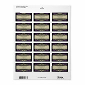 Dusky Paarse Vintage, adresetiketten Etiket (Full Sheet)