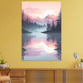 Dusky Pines gereflecteerd Canvas Afdruk (Insitu (Woonkamer))