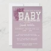 Dusky Pink Balloon Baby shower Invitation Kaart (Voorkant)