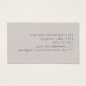 Dusky Pink Black Gold Monogram Business Cards Visitekaartje (Achterkant)