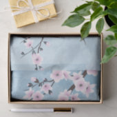 Dusky Pink Bleek Blue Cherry Blossom Tissuepapier (Geschenk)