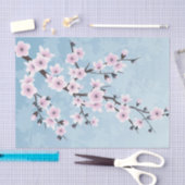 Dusky Pink Bleek Blue Cherry Blossom Tissuepapier (Craft)