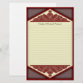 Dusky Pink , kantoorbenodigdheden Briefpapier (Voorkant / Achterkant)