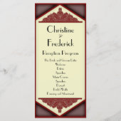 Dusky Pink Vintage, menu mariage et programme (Dos)