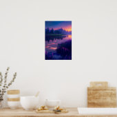 Dusky River Charm Poster (Keuken)