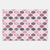 Dusky Rose Dot Mandalas Ogee Patchwork Inpakpapier Vel (Voorkant 3)