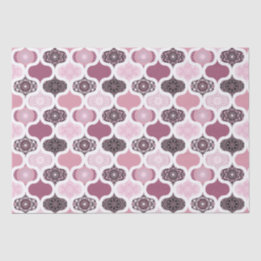 Dusky Rose Dot Mandalas Ogee Patchwork Tissuepapier
