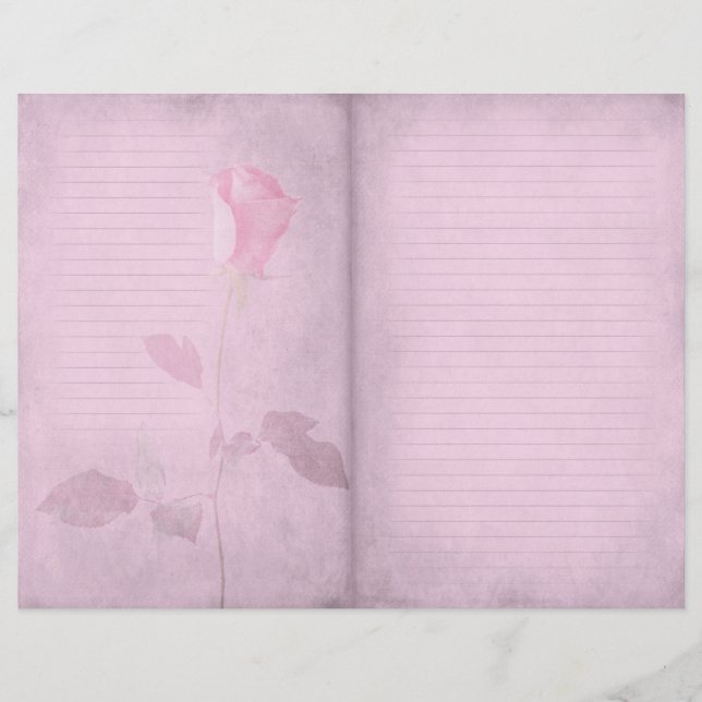 Dusky Rosebud Lined Journal Paper (Voorkant)