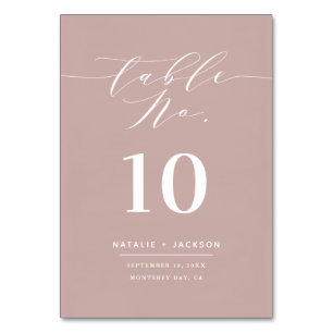 Dusky roze geschilderde elegante script tekst brui kaart