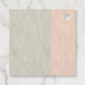 Dusky Roze Moderne Bruidsdouche BEDANKT Bedankjes Labels (Achterkant)