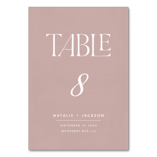 Dusky roze schilderde elegant scripttekst bruiloft kaart (Voorkant)