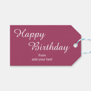 Dusky Roze Verjaardagscadeau Labels Cadeaulabel